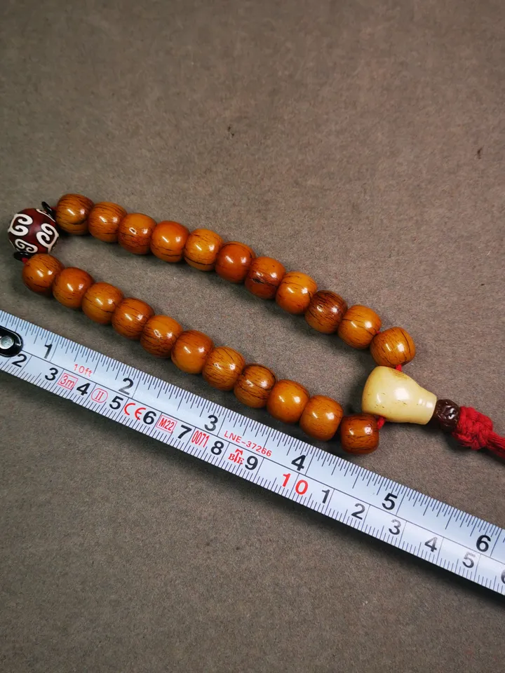Gandhanra Handmade Tibetan Yak Bone Wrist Mala Bracelet,23 Prayer Beads Bracelet for Men