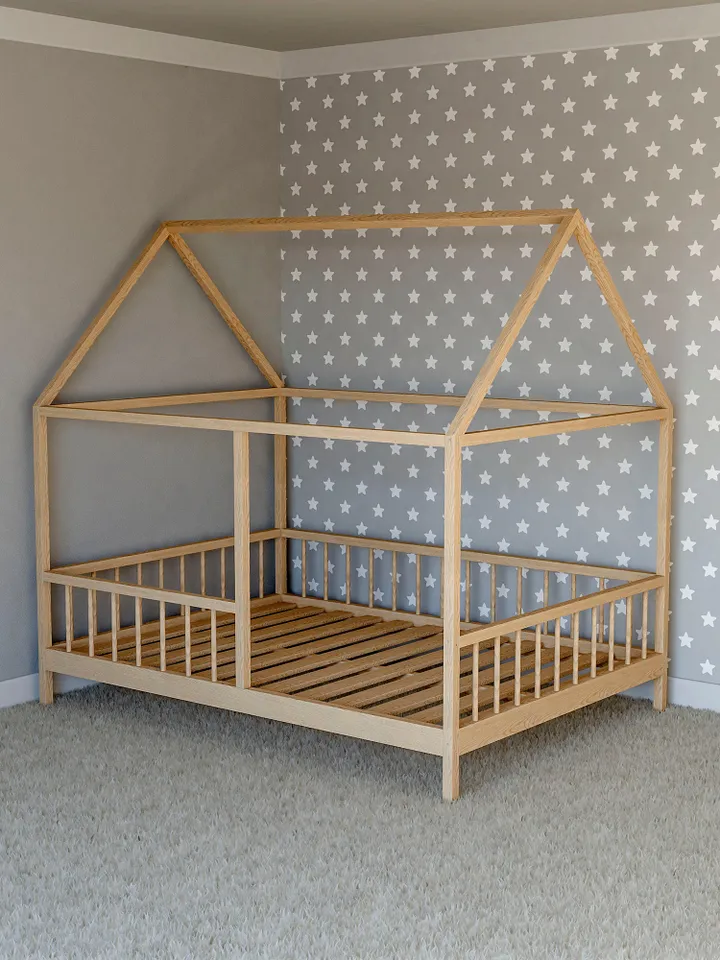 Toddler House Bed Plans, Full Size, DIY, PDF