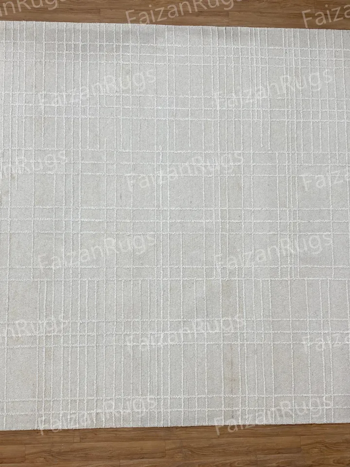 8x10 Hand Tufted Modern Rug High and Low Area Rug Handmade 100% Wool Rug Home Decor Flooring Rug Bedroom Living Dining 6x9 8x10 9x12 10x14
