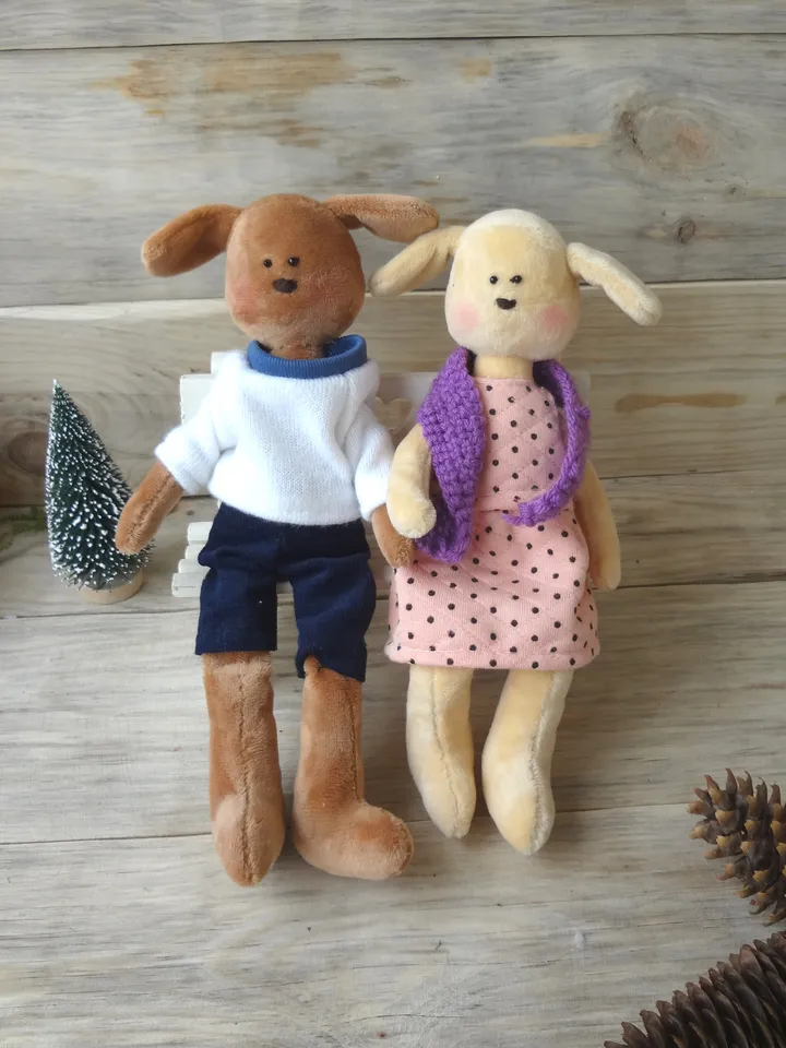 Stuffed animal pattern - stuffed bunny pattern - soft toy sewing pattern - Christmas gift idea