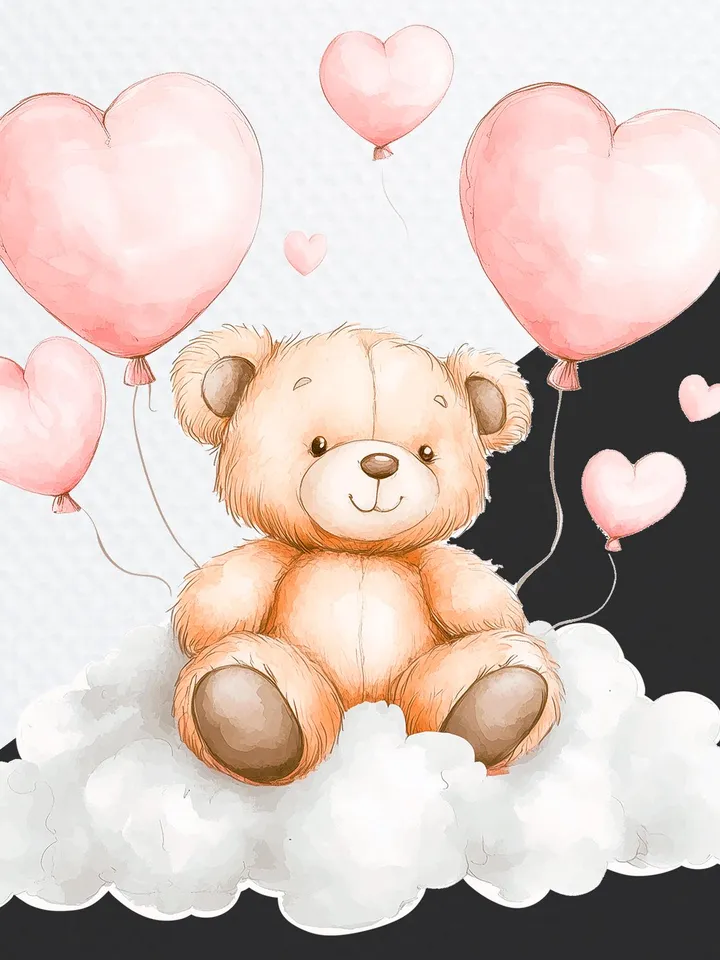 176 Watercolor Valentines Day PNG Bundle, Valentine Teddy Bears, Boho Valentine's Card Making Kit, Love is in the air, Love Day Clipart