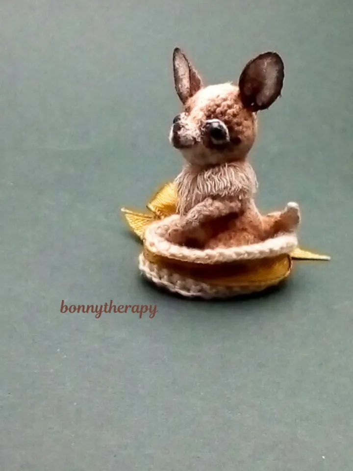 Miniature stuffed dog 1.18 inch, tiny chihuahua