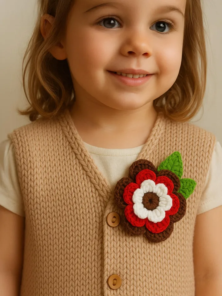 Flower Pattern 3D Layered Crochet Flower PDF Pattern, Multicolor Floral Applique, DIY Brooch Tutorial, Instant Download Motif