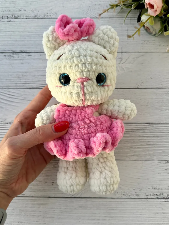 Bunny and kitty CROCHET PATTERN, Amigurumi easter plushie animals pattern, English pattern pdf, easter gift