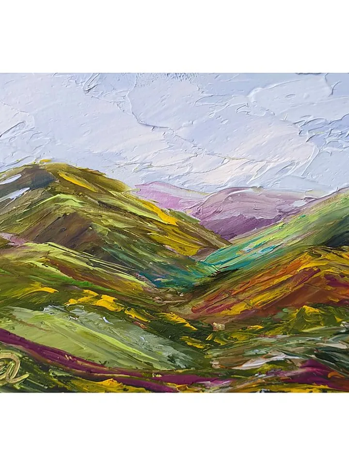 Tuscany Painting ACEO Original Art Landscape Wall Art Small Impasto Oil Painting