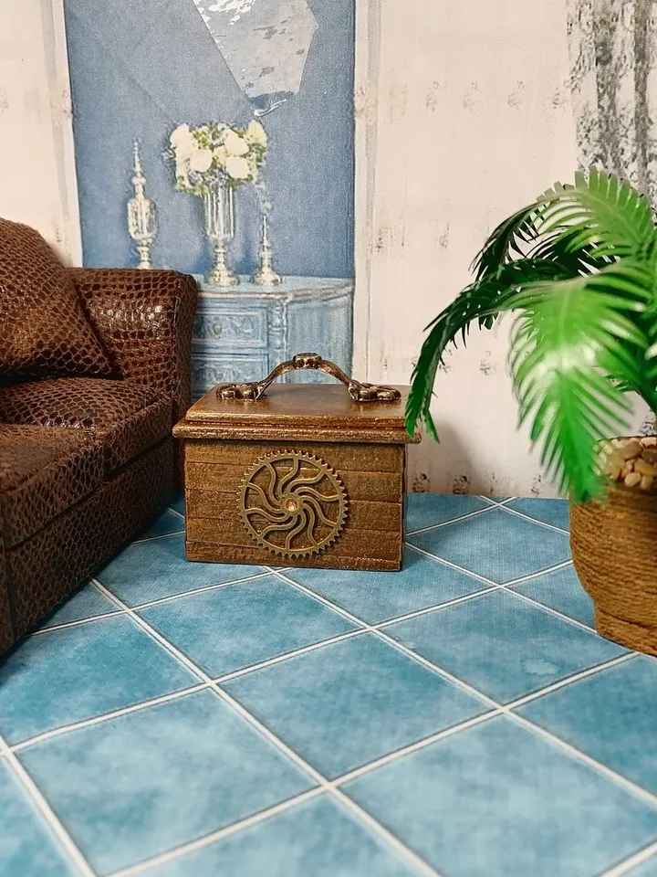 Dollhouse box. Miniature box.Dollhouse accessories.
