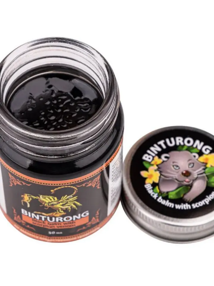 Original BINTURONG Thai Black Body Balm with Scorpion Venom 50 ml against Pain