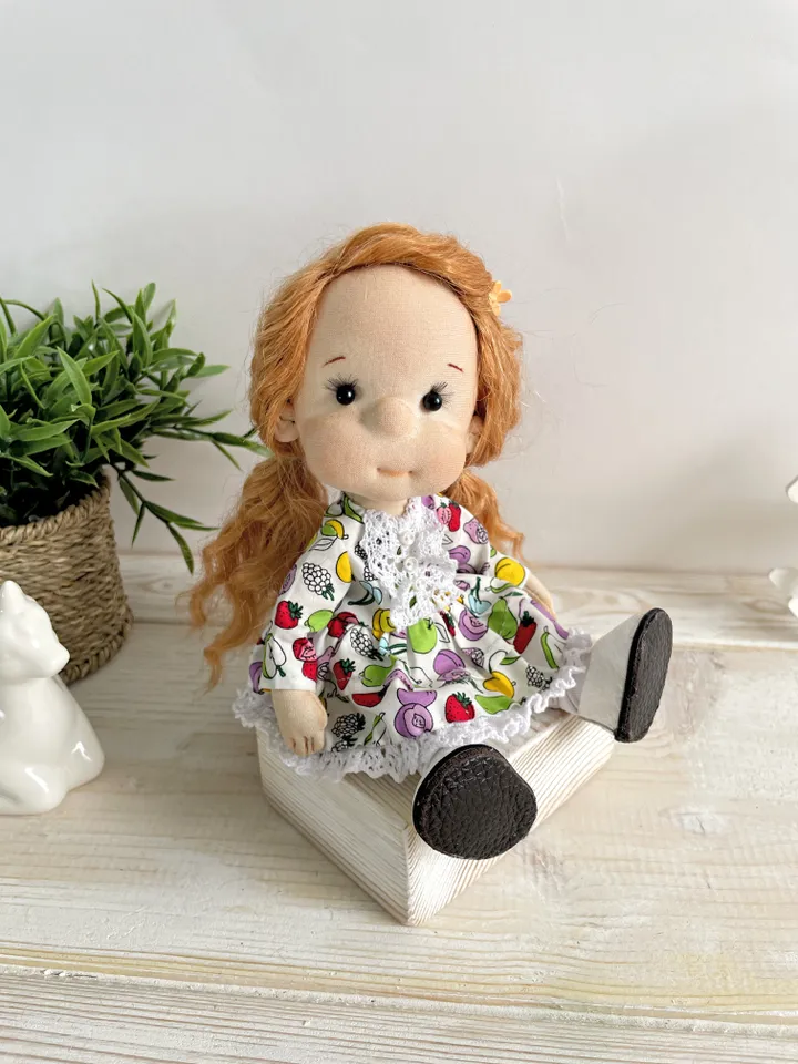 Handmade Textile Doll Art Doll Waldorf Doll Inspiration Birthday Gift for Girl