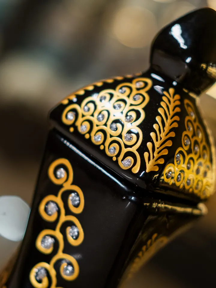 Unique Vase for flovers | Handmade Black Gold Vase