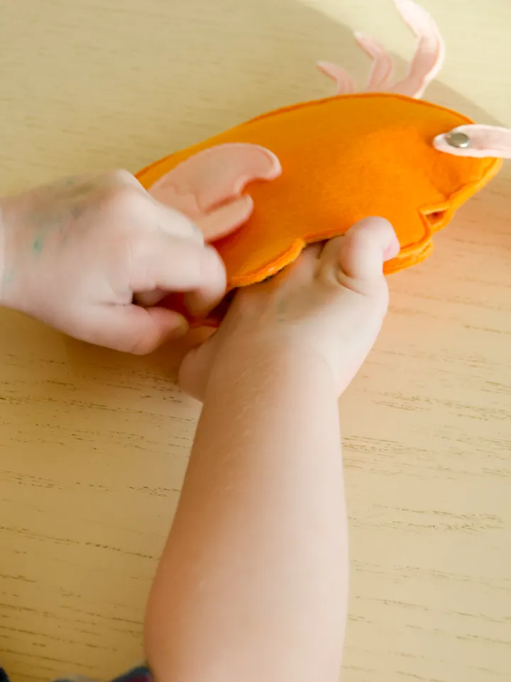 Felt magnetic fishing set, gift for toddlers