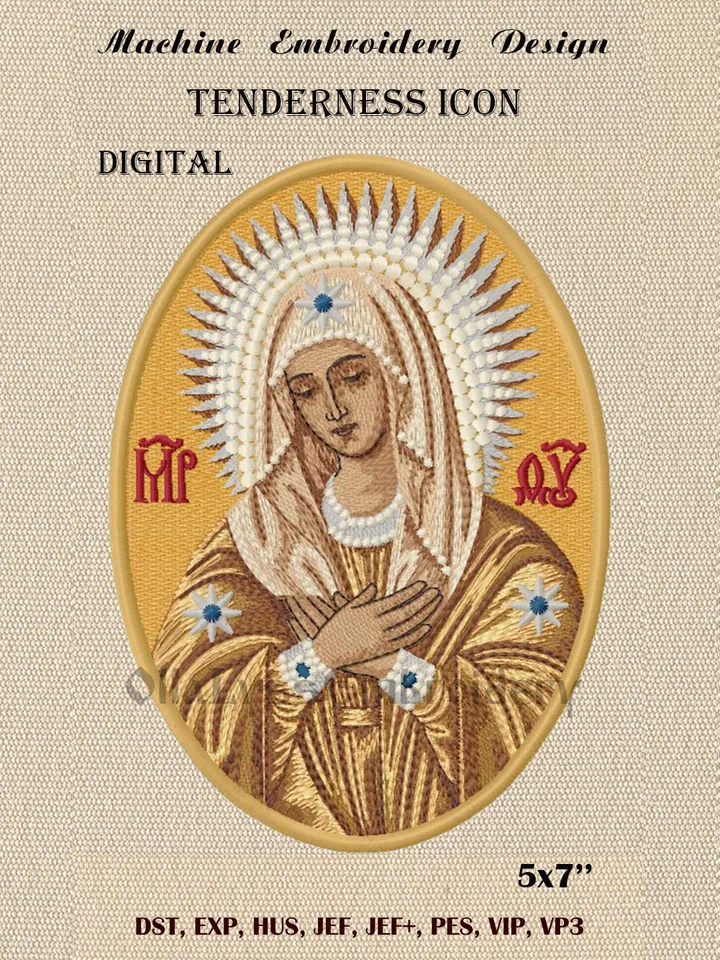 Tenderness Icon embroidery design