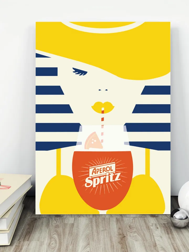 Aperol. Alcoholic drinks poster.