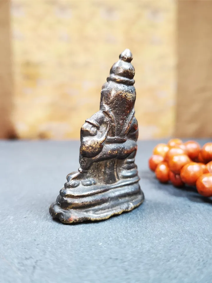 Gandhanra Acient Tibetan Statue Yellow Jambhala(Dzambhala) ,80 Years Old