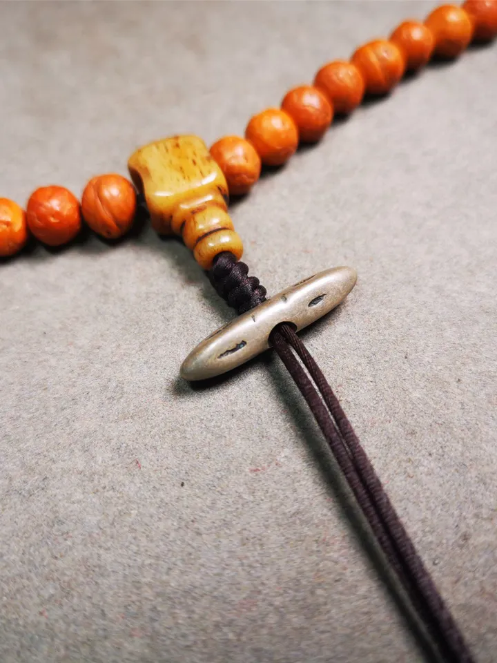 Gandhanra Handmade Tibetan Amulet,Vajra Pendant for Mala,Bag Hanging,0.98" × 0.24"