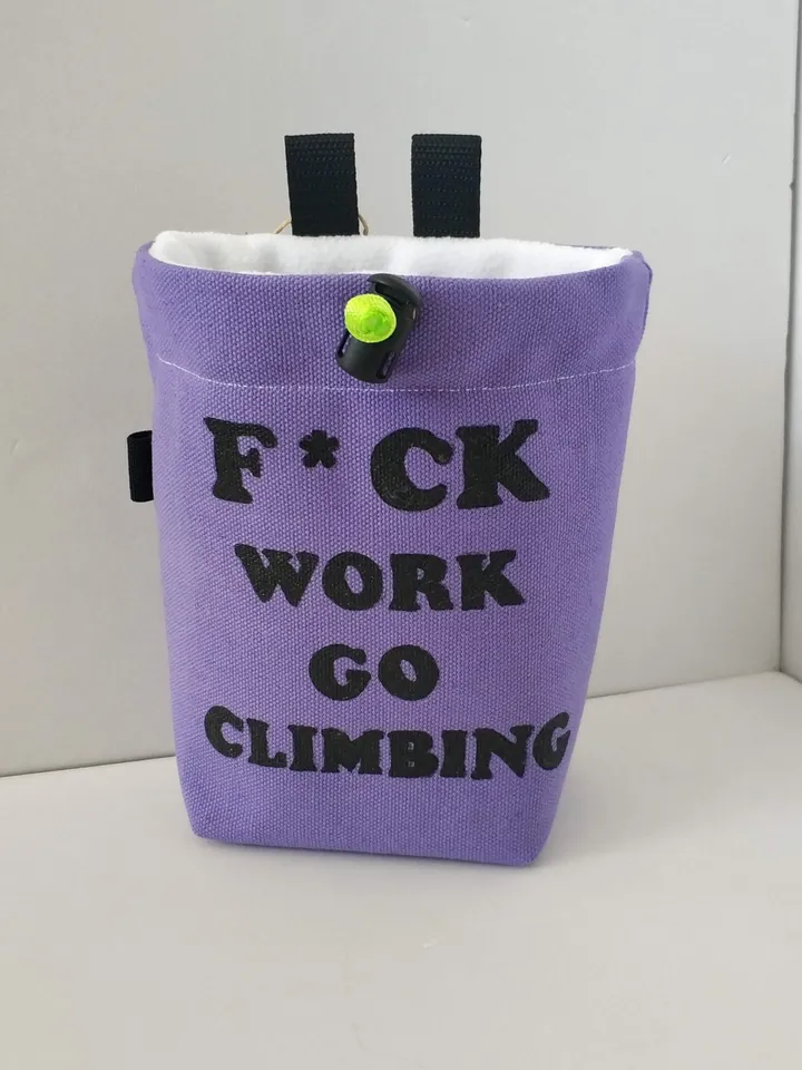 Funny rock climbing chalk bag
