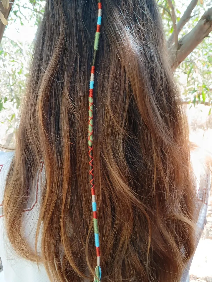 Removable Wrap, Hippie Hair Braid, Hair Wrap Extension, Clip in Extensions Bohemian, Gypsy Hippie Style, Festival Girl Blue Wraps