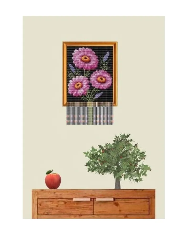 Even-Count Peyote Stitch Beaded Tapestry, Banner, Postcard, «African Daisies» Pattern, PDF instant download