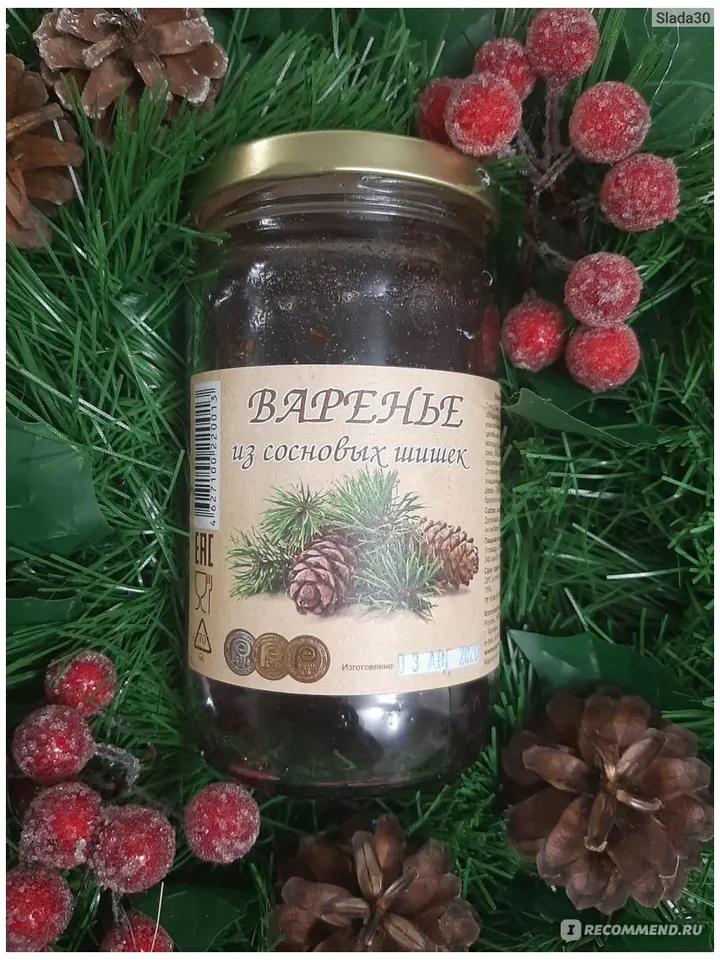 Pine cone jam, jar, 480 g