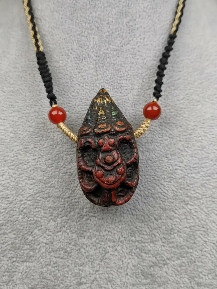 Gandhanra Old Tibetan Tsa Tsa Amulet, Scorpion Guru of Padmasambhava, Scorpion Terma Amulet of Wrathful Kila Transmission