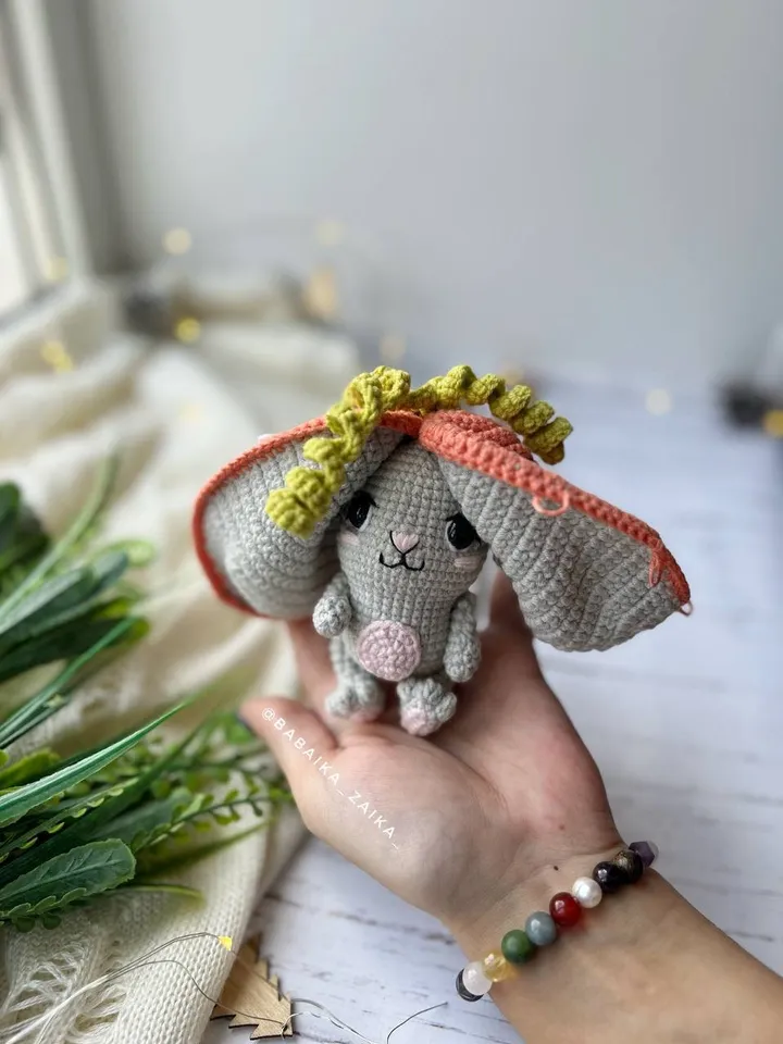 PDF Crochet Bunny Carrot Amigurumi Pattern, Easter Crochet Bunny Pattern, Cute amigurumi Bunny, Small Toy Pattern, Amigurumi Animal Pattern