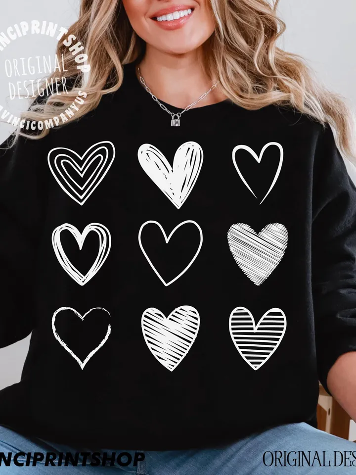 Valentines Hand Drawn Heart svg, Valentines Shirt Svg, Valentines svg, Heart svg, Love svg, Valentines png, Love Sublimation, png for shirts