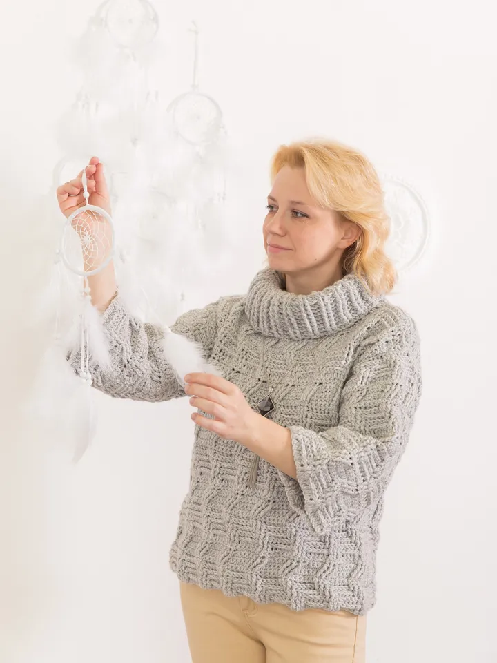 Women's Chunky Sweater Crochet Pattern Miranda