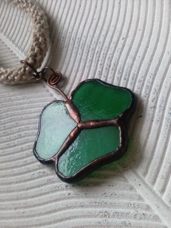 Shamrock necklace, st patricksday, Clover leaf, trefoil, St Patricks clover, Green trefoil,  Irish necklace, st patrick