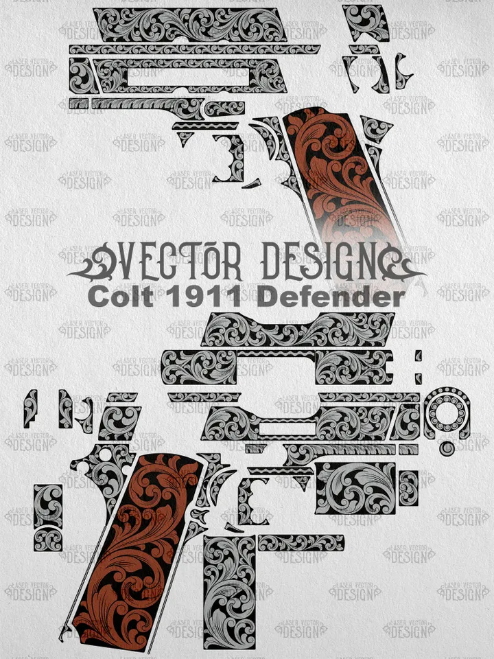 VECTOR DESIGN Colt 1911 Defender Scrollwork