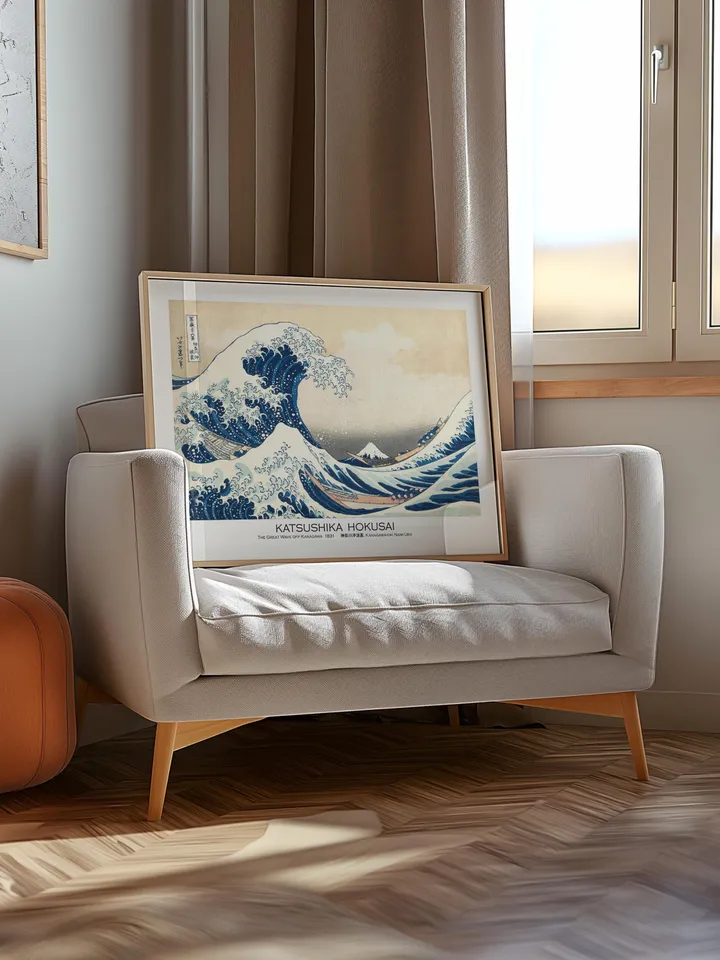 The Great Wave off Kanagawa print Japanese Hokusai Classic Museum Quality Art Iconic Japanese Art Poster Exhibition Wall Print Digital Down