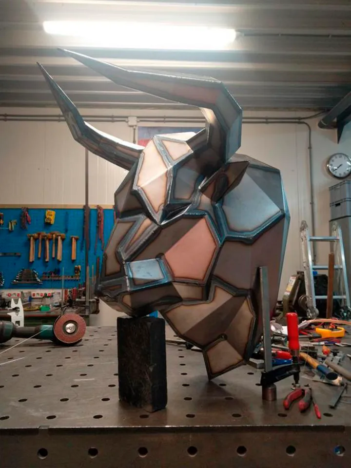 Welding Project Plans Drawings Bull Head (v1) (DXF, PDF)