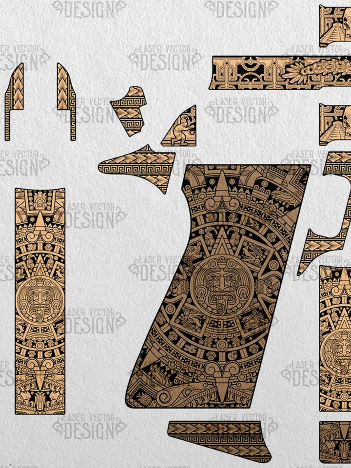 VECTOR DESIGN Walther PPK S Aztec calenda