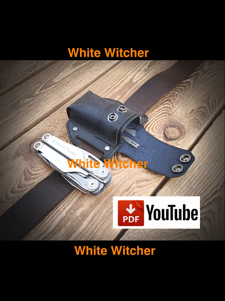 leather pattern to make - EDC multitool-leatherman belt pouch.EDC11