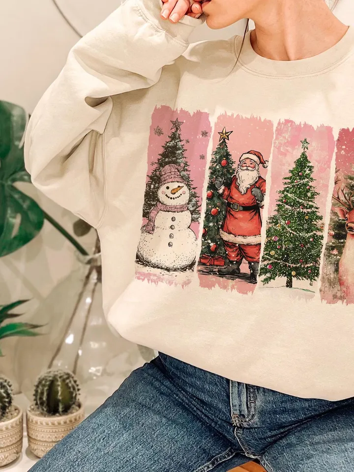Pink Retro Christmas PNG, Christmas Shirt PNG, Vintage Christmas PNG, Santa Claus png, Pink Christmas Sublimation, Merry Christmas png
