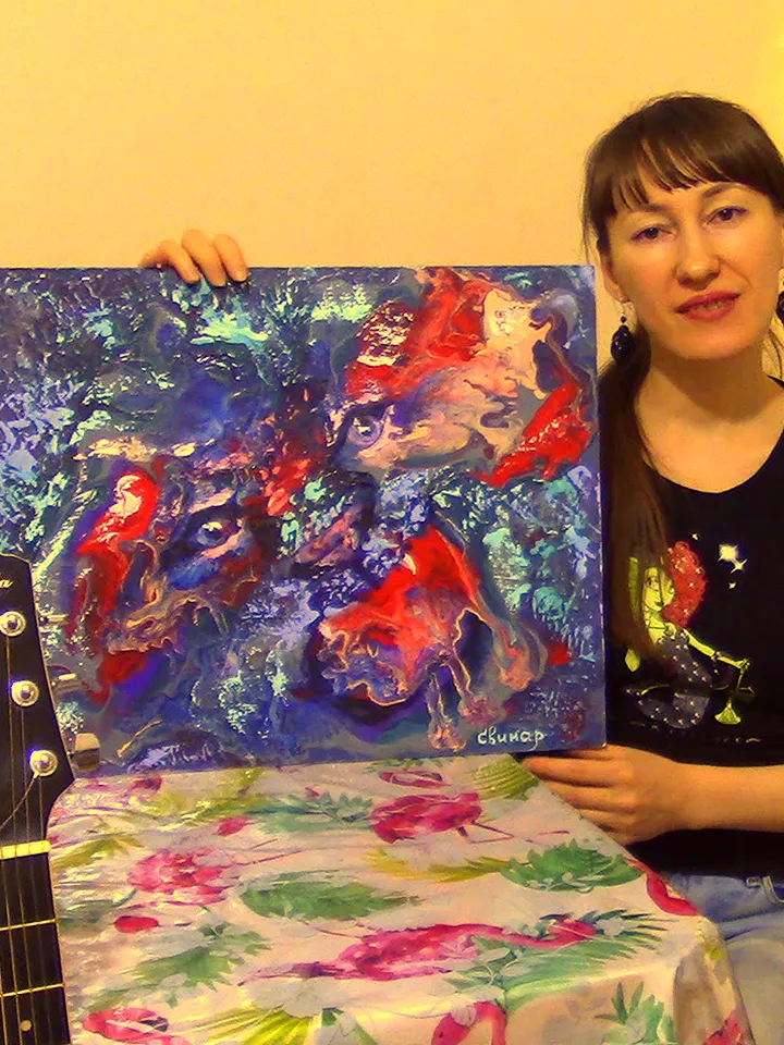 Animal Bright Oil Painting Abstraction Art Original Tiger Beast Artist Svinar Oksana
