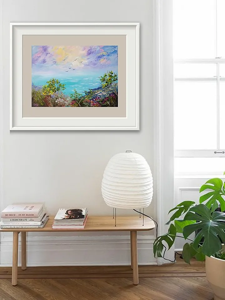 Seascape Painting Landscape Original Art Beach Wall Art Impasto Oil Painting