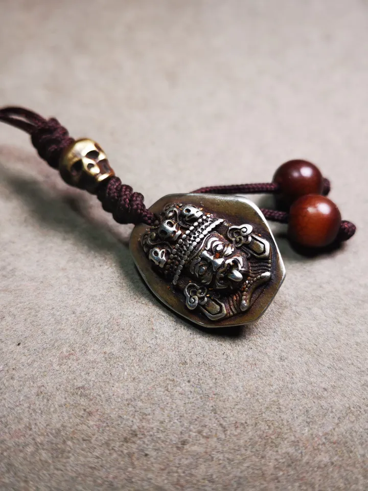 Gandhanra Handmade Tibetan Buddhist Amulet,Shri Devi,Drashi Lhamo,Zashi Lhamo Charm Pendant
