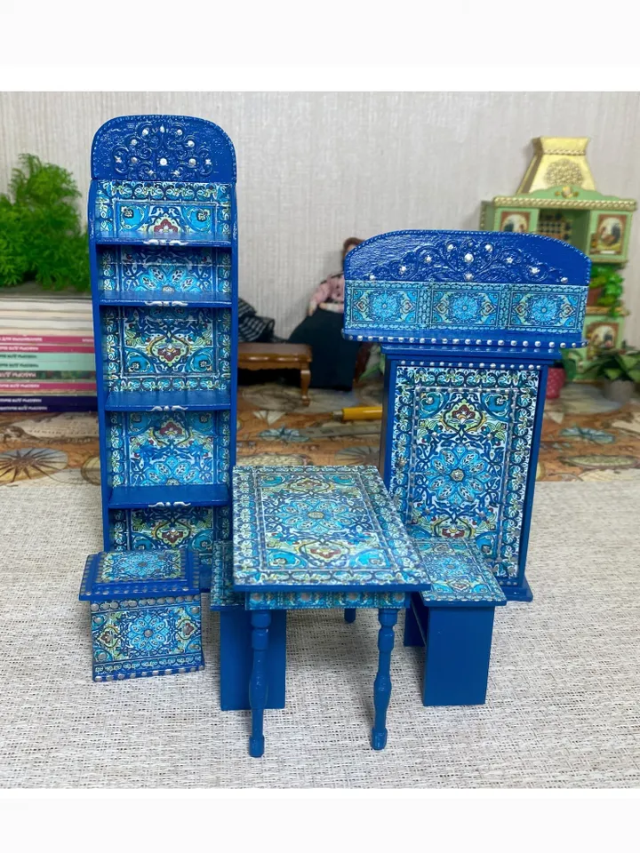 Furniture for a doll. 1:12. Miniature doll furniture. Set of furniture.