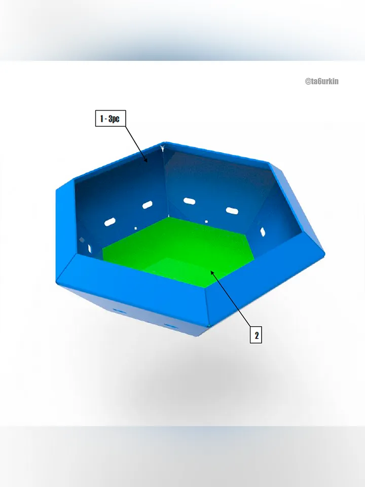 Sheet Metal Plans Drawings Fire Pit 7 (DXF, PDF)