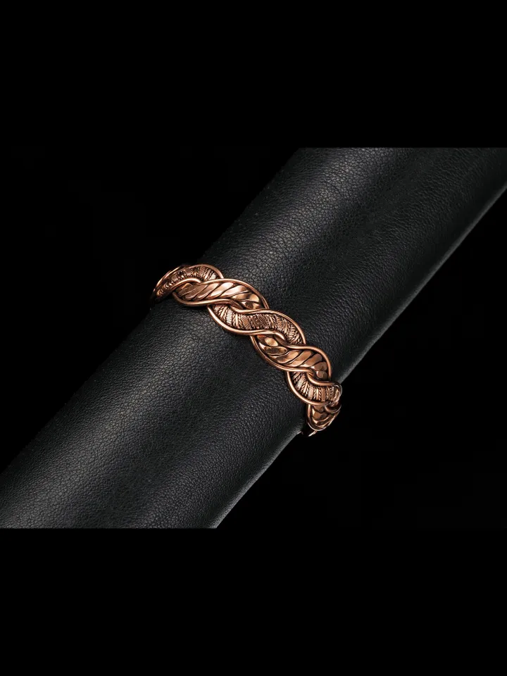 Woven copper wire bracelet Antique style handcrafted copper jewelry Unique gift