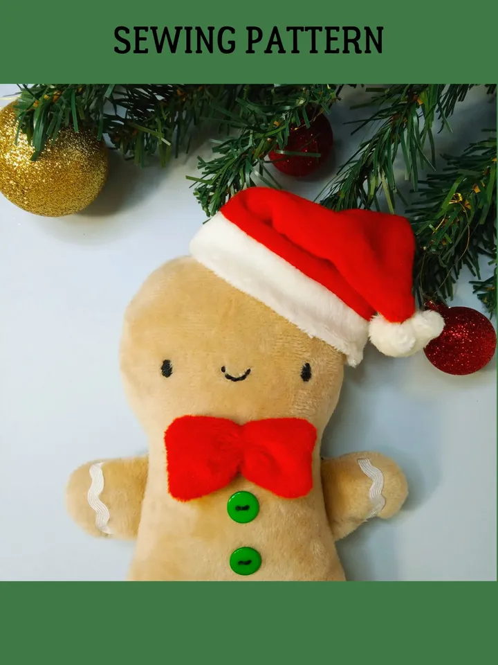 Plush Gingerbread Man Pattern (2 sizes)