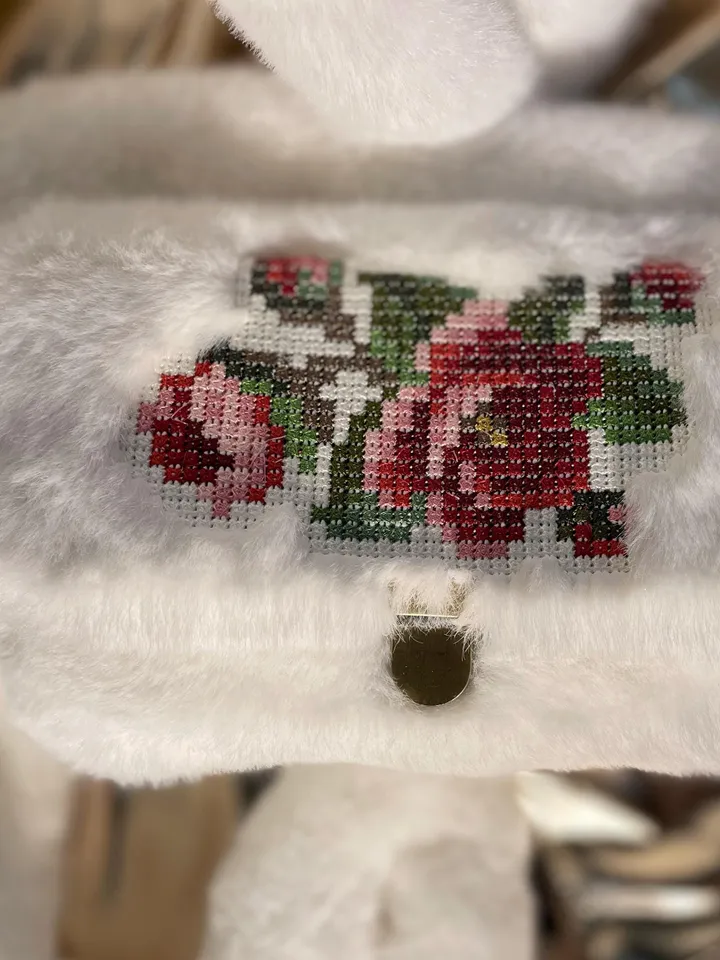 Machine embroidery design large French knot "Roses"