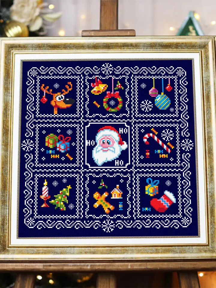 Christmas sampler cross stitch pattern download PDF Christmas pattern digital Winter holiday cross stitch, Quick cross stitch sampler #N25