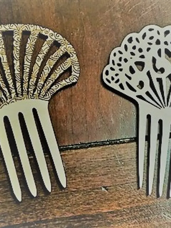 Digital Template Cnc Router Files Cnc Hair Clip Files for Wood Laser Cut Pattern