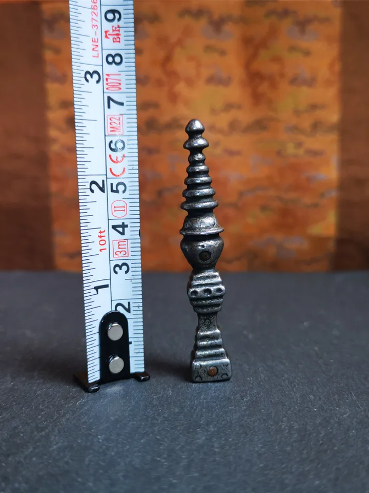 Gandhanra Handmade Tibetan Buddhist Tower Amulet,Stupa,Pagoda Pendant,Made of Cold Iron,2.56 inches