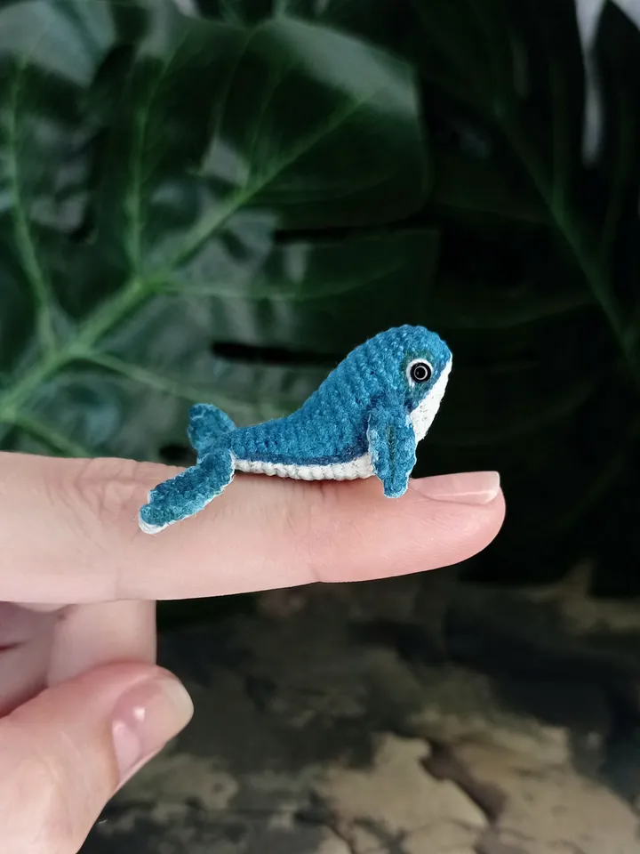 PDF crochet pattern little whale. Crochet miniature pattern. Little whale toy pattern. DIY cute toy. Pattern amigurumi