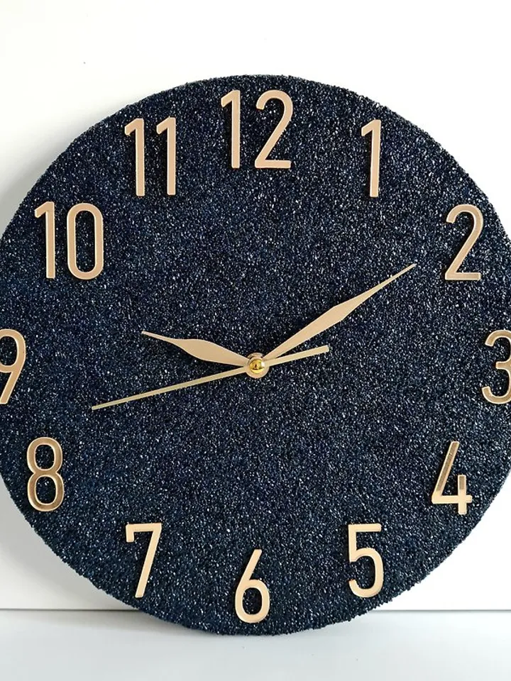 Marble wall clock 30 cm Unique wall clock Silent wall clock Custom wall clock