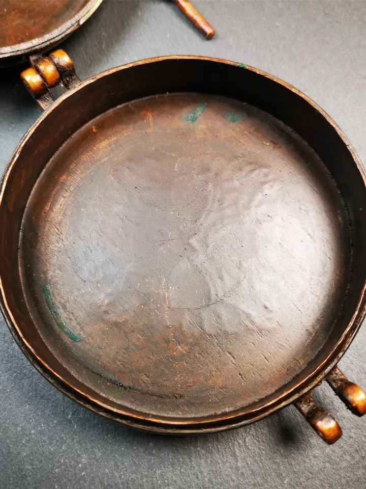 Gandhanra 8.5cm/10.5cm Copper Case,Mandala Pattern, fit for Tibetan Cymbals, Tingsha Bell,Handmade in Nepal