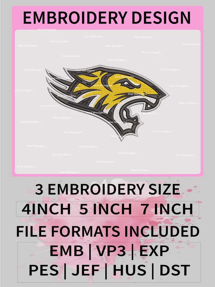 NCAA Towson Tigers Embroidery File, 3 Sizes, 6 Formats, NCAA Machine Embroidery Design, NCAA Logo, NCAA Teams