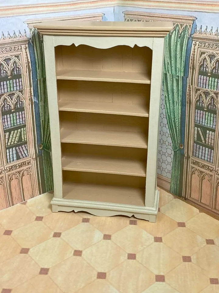 Bookcase for a doll. miniature dollhouse. 1:12. Furniture for dolls.