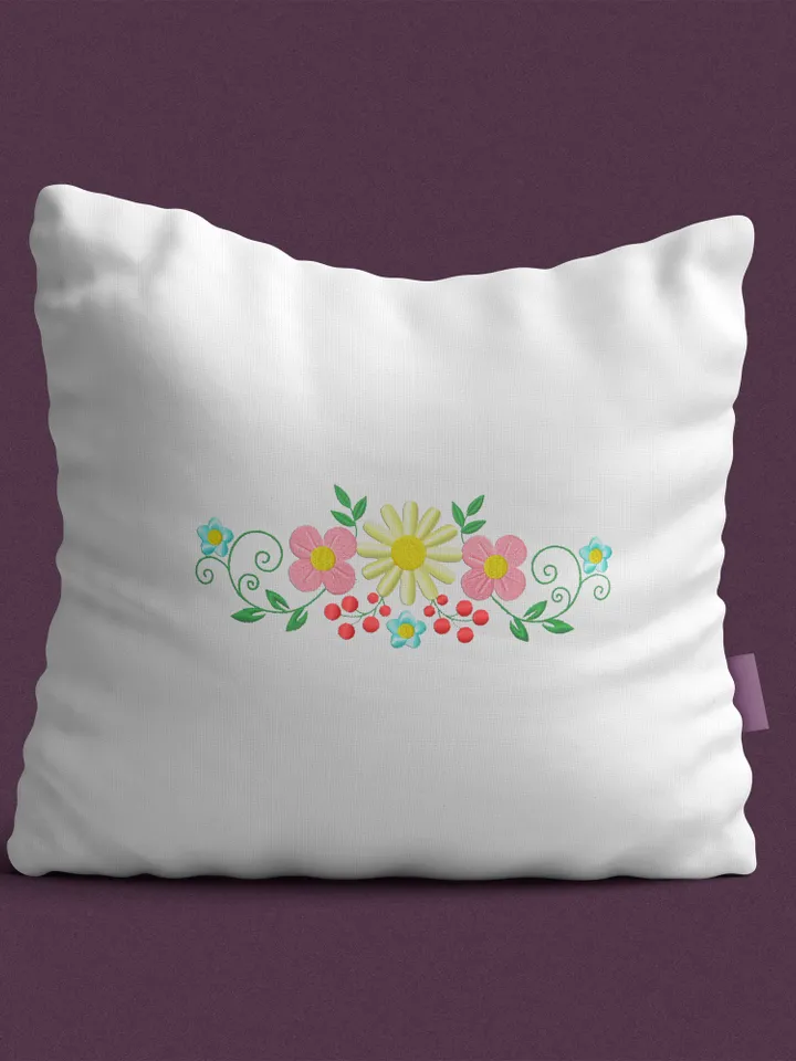 Flowers embroidery design Machine embroidery pattern 4 sizes, Flower embroidery files, Flower Bouquet, Floral border Instant Download #R16